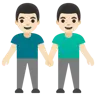Men Holding Hands: Light Skin Tone Emoji 👬🏻 image - Google Noto Color style