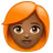 Woman: Medium-Dark Skin Tone, Red Hair