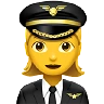 Woman Pilot Emoji 👩‍✈️ image - Apple style