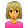 Woman: Blond Hair Emoji 👱‍♀️ image - Emojidex style
