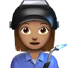 Woman Factory Worker: Medium Skin Tone Emoji 👩🏽‍🏭 image - Apple style