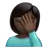 Woman Facepalming: Dark Skin Tone