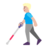Man With White Cane: Medium-Light Skin Tone