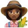 Woman Farmer: Medium-Dark Skin Tone Emoji 👩🏾‍🌾 image - WhatsApp style
