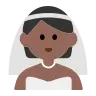 Person With Veil: Medium-Dark Skin Tone Emoji 👰🏾 image - Tossface style