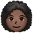 Woman: Dark Skin Tone, Curly Hair