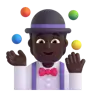 Person Juggling: Dark Skin Tone Emoji 🤹🏿 image - Microsoft 3D Fluent style
