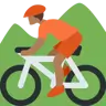 Person Mountain Biking: Medium-Dark Skin Tone Emoji 🚵🏾 image - Twitter / X (Twemoji) style