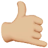 Call Me Hand: Medium-Light Skin Tone Emoji 🤙🏼 image - Apple style