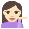 Person Tipping Hand: Light Skin Tone Emoji 💁🏻 image - EmojiTwo style
