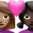 Couple With Heart: Woman, Woman, Medium Skin Tone, Dark Skin Tone