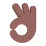 Ok Hand: Medium-Dark Skin Tone Emoji 👌🏾 image - Microsoft Classic 2D style