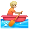 Person Rowing Boat: Medium-Light Skin Tone Emoji 🚣🏼 image - Samsung style
