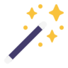 Sihirli değnek Emoji 🪄 image - Microsoft Classic 2D style