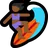 Woman Surfing: Medium-Dark Skin Tone
