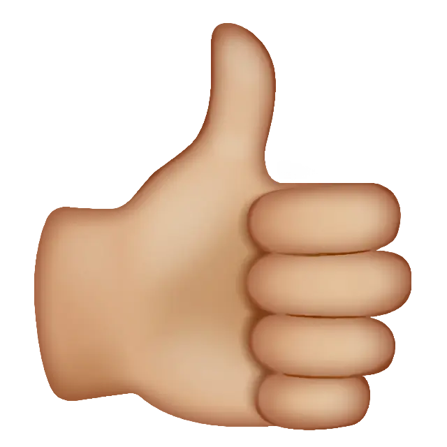 👍🏼 - Thumbs Up: Medium-Light Skin Tone Emoji meaning, copy and paste ...