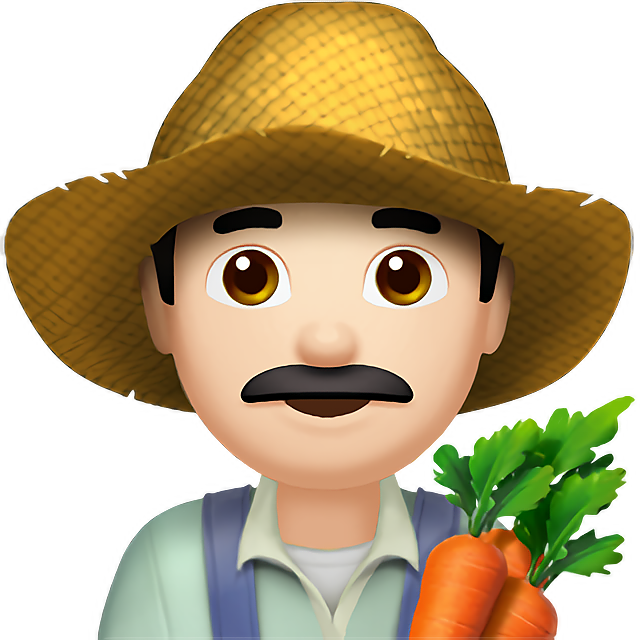 Man Farmer: Light Skin Tone