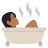 Person Taking Bath: Medium-Dark Skin Tone