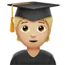 Student: Medium-Light Skin Tone Emoji 🧑🏼‍🎓 image - Apple style