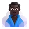 Man In Steamy Room: Dark Skin Tone Emoji 🧖🏿‍♂️ image - Microsoft 3D Fluent style