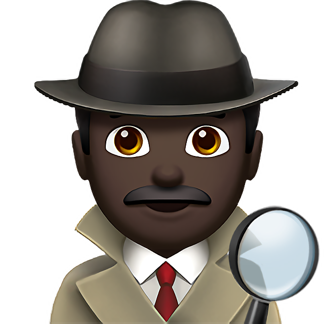 Man Detective: Dark Skin Tone