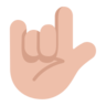Love-You Gesture: Medium-Light Skin Tone Emoji 🤟🏼 image - Microsoft Classic 2D style
