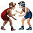 Men Wrestling: Medium Skin Tone, Light Skin Tone