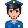 Police Officer: Medium-Light Skin Tone Emoji 👮🏼 image - Emojidex style