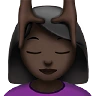 Woman Getting Massage: Dark Skin Tone Emoji 💆🏿‍♀️ image - Apple style
