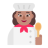 Woman Cook: Medium Skin Tone Emoji 👩🏽‍🍳 image - Microsoft Classic 2D style