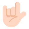 Love-You Gesture: Light Skin Tone Emoji 🤟🏻 image - Microsoft Classic 2D style