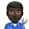 Man Mechanic: Dark Skin Tone Emoji 👨🏿‍🔧 image - Apple style