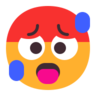 Emoji Túlmelegedett arc 🥵 image - Microsoft Classic 2D style