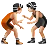 People Wrestling: Light Skin Tone