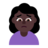 Woman Frowning: Dark Skin Tone