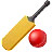 Cricketschläger und Ball