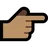 Backhand Index Pointing Right: Medium Skin Tone
