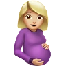 Pregnant Woman: Medium-Light Skin Tone Emoji 🤰🏼 image - Apple style