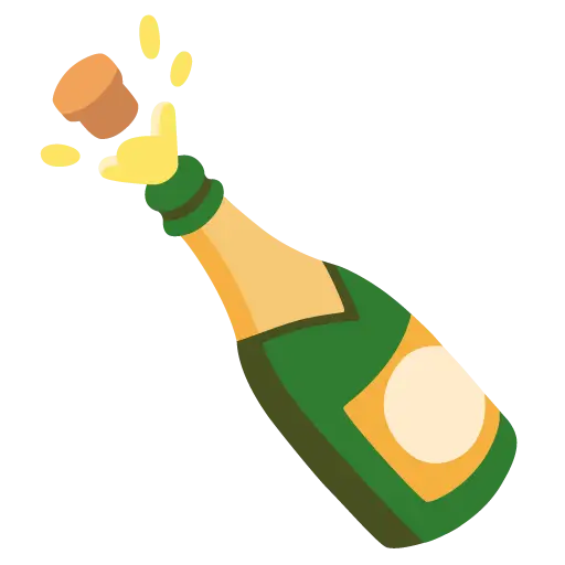 Bottle With Popping Cork