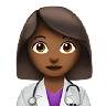 Woman Health Worker: Medium-Dark Skin Tone Emoji 👩🏾‍⚕️ image - Apple style