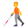 Person With White Cane Emoji 🧑‍🦯 image - Microsoft Classic 2D style