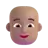 Person: Medium Skin Tone, Bald