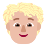 Person: Medium-Light Skin Tone, Curly Hair Emoji 🧑🏼‍🦱 image - Microsoft Classic 2D style