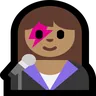 Woman Singer: Medium Skin Tone Emoji 👩🏽‍🎤 image - Microsoft Windows 10 Segoe UI Emoji style