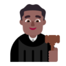 Man Judge: Medium-Dark Skin Tone Emoji 👨🏾‍⚖️ image - Microsoft Classic 2D style