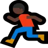 Person Running: Dark Skin Tone Emoji 🏃🏿 image - Microsoft Windows 10 Segoe UI Emoji style