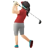 Woman Golfing: Light Skin Tone Emoji 🏌🏻‍♀️ image - Apple style