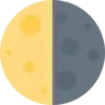 Emoji Simbolo dell'ultimo quarto della luna 🌗 image - Twitter / X (Twemoji) style