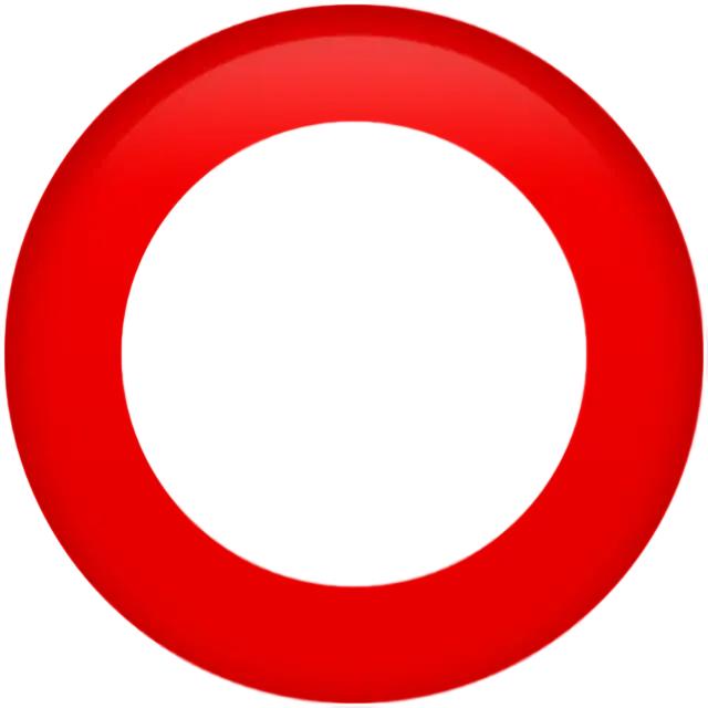 Hollow Red Circle