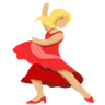 Woman Dancing: Medium-Light Skin Tone Emoji 💃🏼 image - Facebook Messenger (2016) style